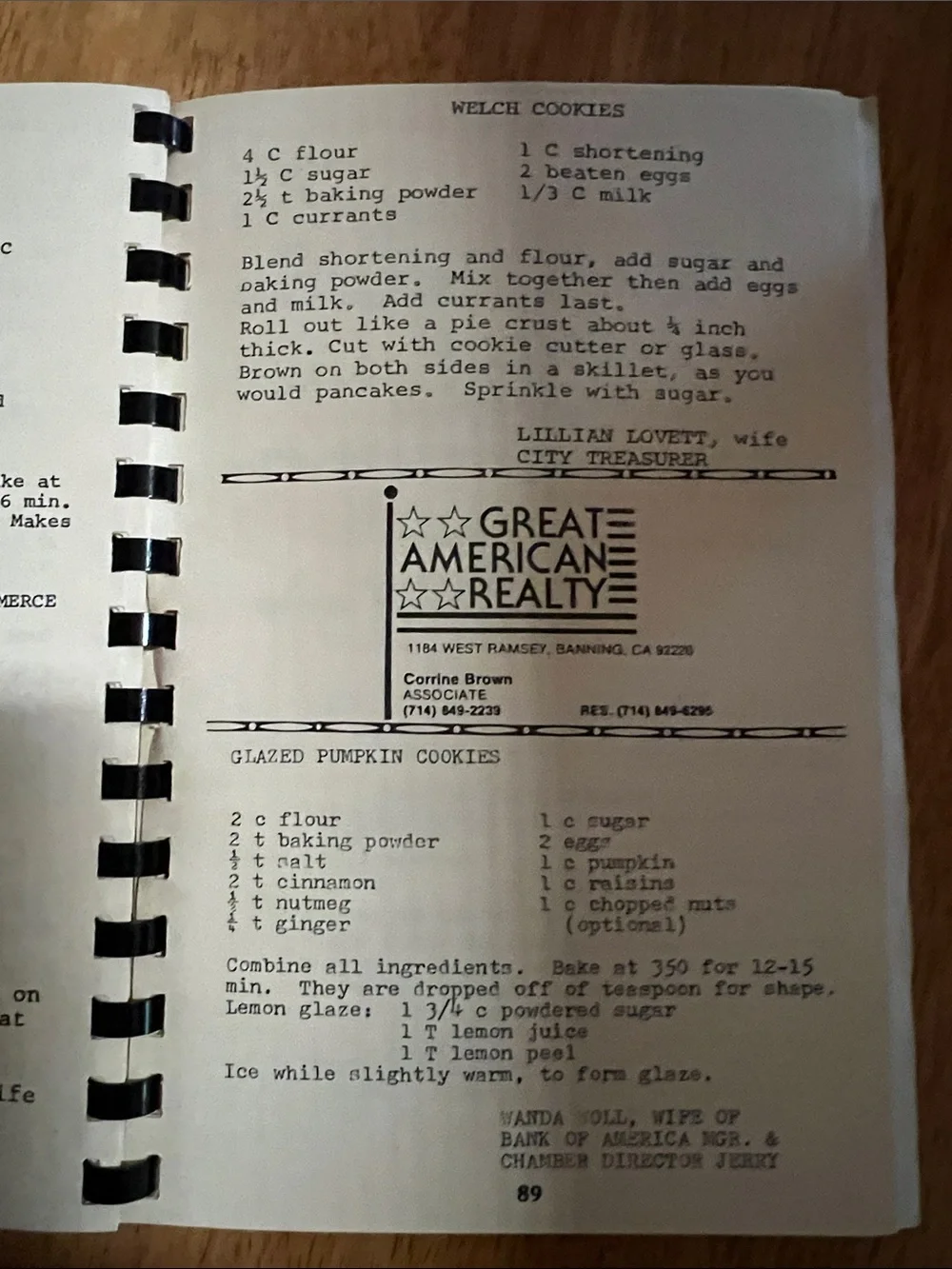 Vintage What’s Cooking Cookbook Banning, California